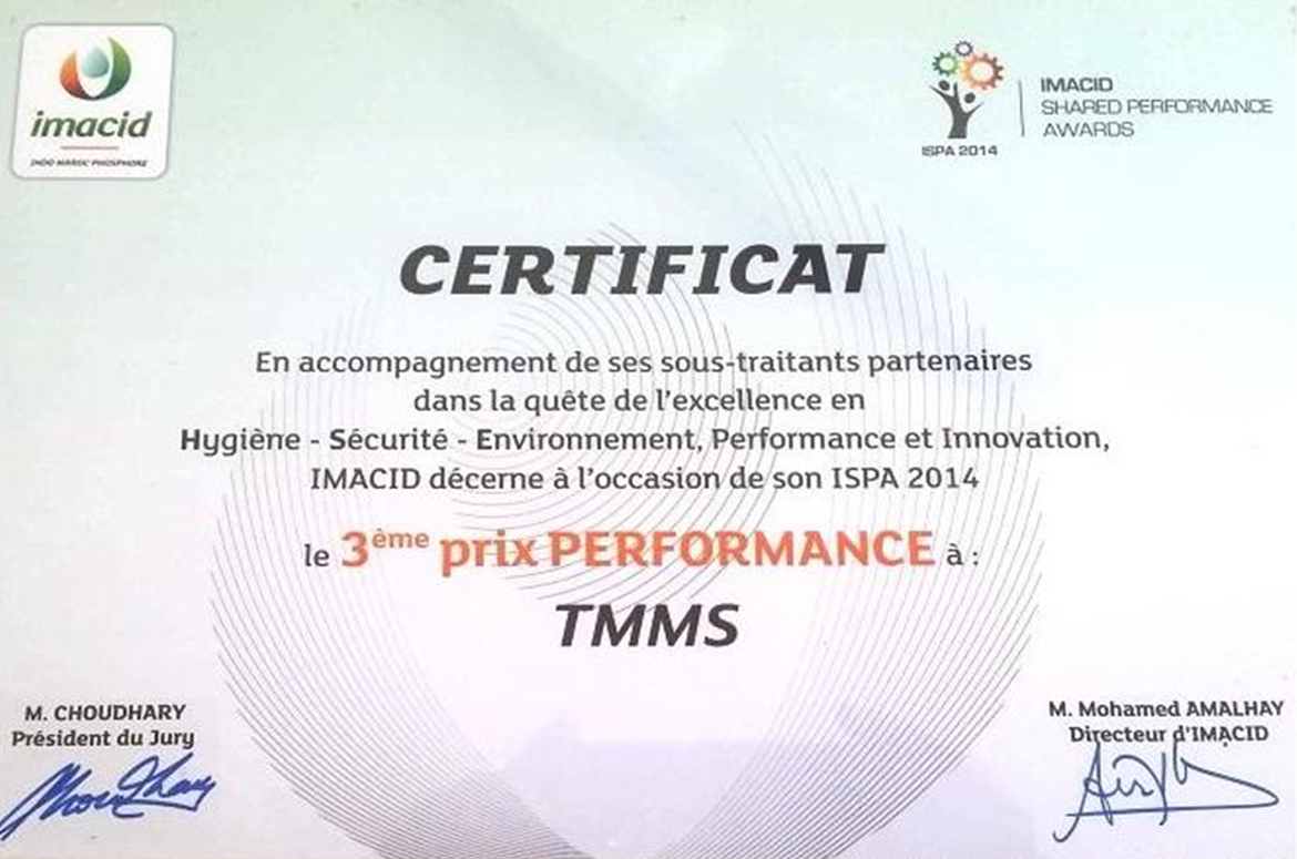 Certificat de Félicitation
