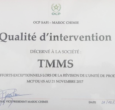 Qualité d'intervention décerné à la société TMMS